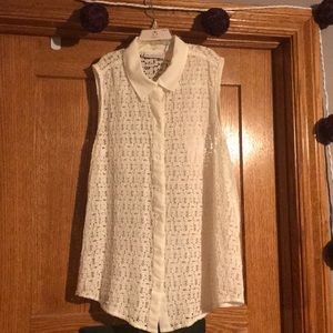 Liz Claiborne Collared Tank Top